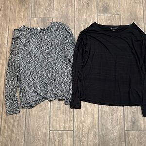 lululemon athletica Gray and Skechers Black Long Sleeve workout tops. S